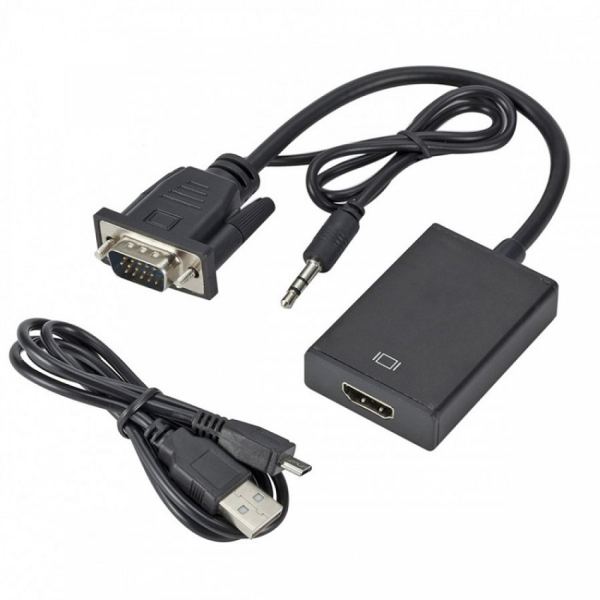 Cáp chuyển đổi từ VGA sang HDMI (có âm thanh + dây cáp Micro USB)
