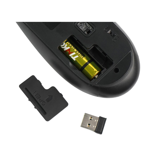 Chuột game không dây Edra EM6102W đen (USB)
