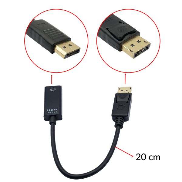 Dây chuyển đổi Displayport to HDMI 20cm