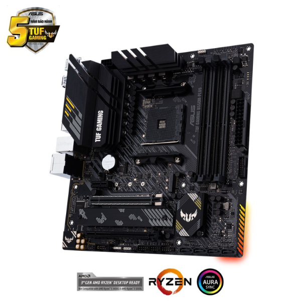 Mainboard ASUS TUF GAMING B550M-PLUS (AMD B550, Socket AM4, m-ATX, 4 khe RAM DRR4)
