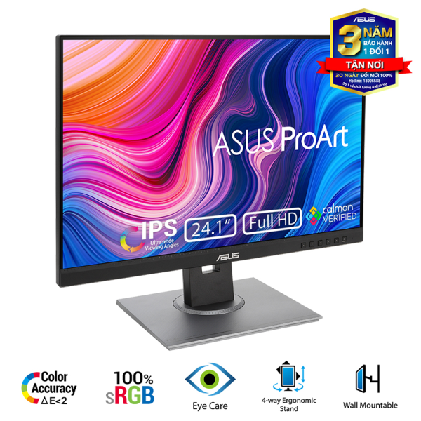 Màn hình Asus ProArt PA248QV (24inch/WUXGA/IPS/75Hz/5ms/300nits/HDMI+DP+DSub+Audio+USB)
