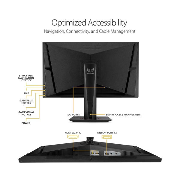 Màn hình Asus VG27BQ (27inch/WQHD/TN/165Hz/350nits/HDMI+DP+Audio/Gsync)
