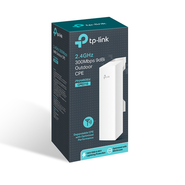 Outdoor Tplink CPE210 2.4Ghz Wireless 9dbi 300Mbps