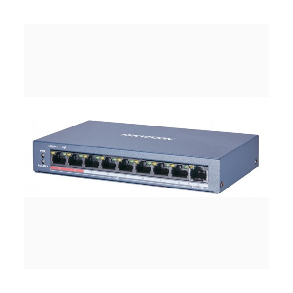 Switch Hikvision DS-3E0109P-E/M(B) - 8-Port PoE 100Mbps