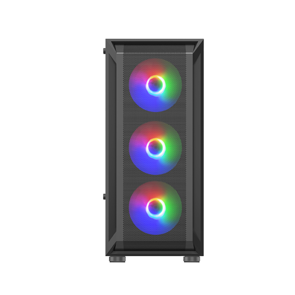 Vỏ case KENOO ESPORT AF302-3F Black (Mid Tower / Màu Đen )

