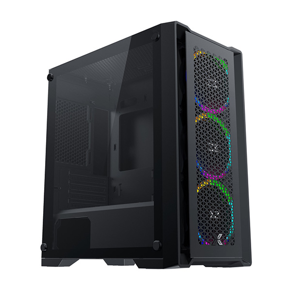 Vỏ case Xigmatek LUX M 3FR - Màu Đen, Kèm 3 Fan LED RGB