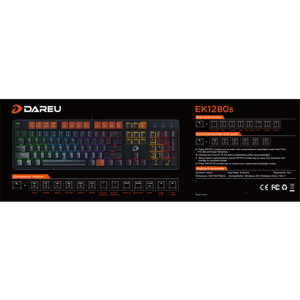 Bàn Phím cơ Dareu EK1280s Black - Red switch
