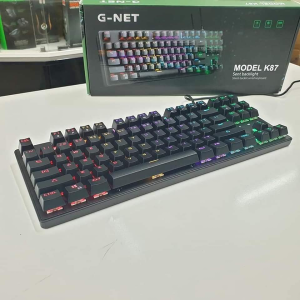 Bàn phím cơ Gnet K87 Gaming, Led 7 màu, 87 phím