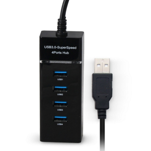 Bộ chia USB Cabos 303 (Từ 1 ra 4 cổng USB - Đen)
