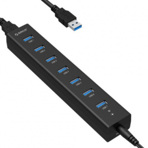Bộ Chia USB Orico H7013-BK (Từ 1 Ra 7 Cổng chuẩn 3.0) Đen
