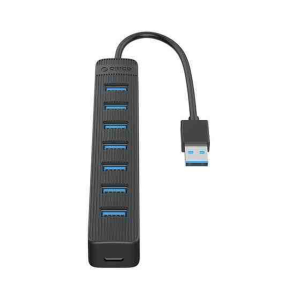 Bộ chia USB Orico TWU3-7A-BK (Từ 1 ra 7 cổng USB 3.0)
