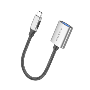 Cáp chuyển đổi Type C sang USB 3.0 Lention C6, 15cm bạc
