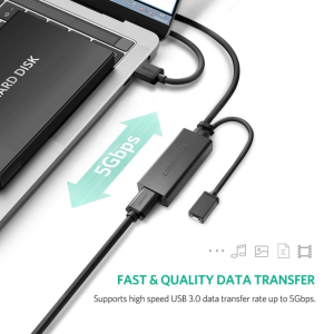 Cáp USB 3.0 nối dài 10m hỗ trợ nguồn Micro USB Ugreen 20827
