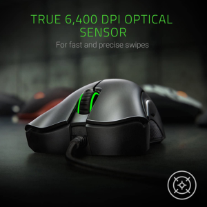 Chuột Razer DeathAdder Essential Ergonomic đen (USB/Led Green) (RZ01-03850100-R3M1)
