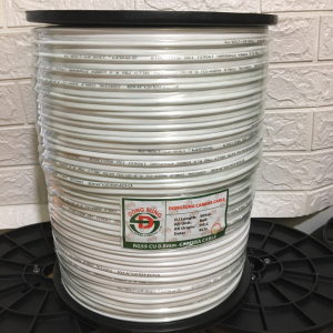 Dây đồng trục Taesung RG59 Liền nguồn đồng dầu 0.8mm, 305m/cuộn