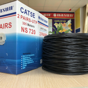 Dây mạng Nasun Cat5 Ngoài trời 4 lõi NS-720, 305m/cuộn, vỏ PE cứng