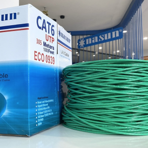 Dây mạng Nasun Cat6 UTP ECO-0939, CCA, 305m/Cuộn