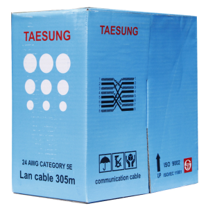 Dây mạng Taesung Cat5E FTP Outdoor, Lõi đồng, 305m/cuộn