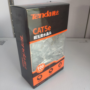 Hạt mạng Tenda Cat5E TEH5E010, RJ45 Đồng, 100c/Hộp, Hãng