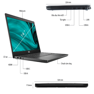 Laptop Dell Latitude 3420 (L3420I5SSDF/DFB) (i5 1135G7 8GB/256GB SSD/14.0FHD/Fedora/Đen) 
