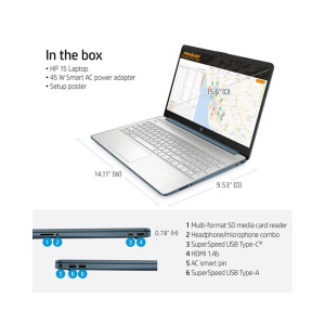 Laptop HP 15 EF2126WM (4J771UA)(R5 5500U/8GB/256GB SSD/15.6 FHD/Win/Xanh)