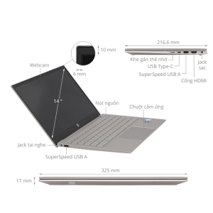 Laptop HP Pavilion 14-dv2077TU(7C0W3PA) (i5 1235U/8GB RAM/256GB SSD/14 FHD/Win11/Bạc)