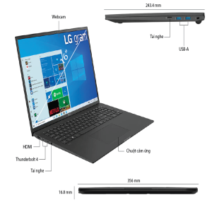Laptop LG Gram 16ZD90P-G.AX54A5 (i5 1135G7/8GB RAM/256GB SSD/16.0 inch WQXGA/Trắng) (2021)