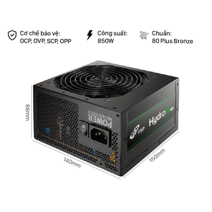 Nguồn FSP Power Supply model HD2-850/ PPA8503204 850W ( 80 Plus Bronze/ Màu Đen)