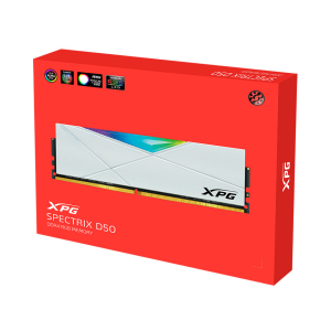 Ram Desktop Adata XPG Spectrix D50 RGB White (AX4U320016G16A-SW50) 16GB (1x16GB) DDR4 3200Mhz
