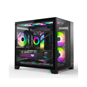 Vỏ Case Vitra Crystal S1 Black M-ATX