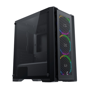 Vỏ case Xigmatek LUX M 3FR - Màu Đen, Kèm 3 Fan LED RGB