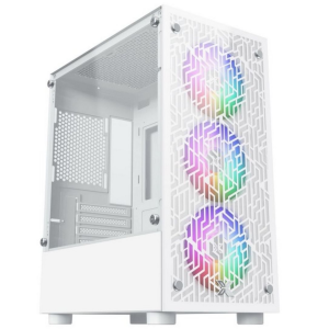 Vỏ case Xigmatek NYX Arctic 3F, 3 Fan LED, 2 Mặt kính, Trắng